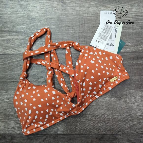 Roxy Tropical Oasis Knotted Triangle Bikini Top Size XS - Picture 3 of 6